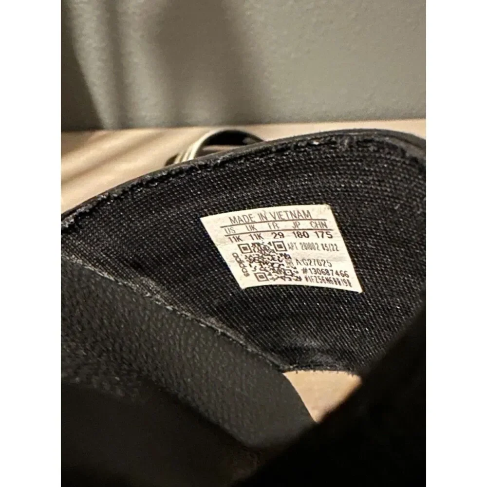 Adidas Adilette Black Shower Slides-Sandals for Kids Size 11K
